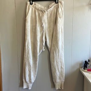 White sweatpants from Aerie